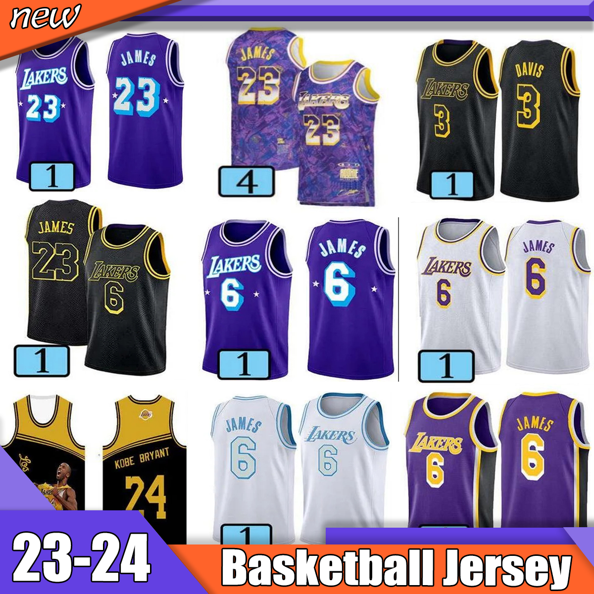 

Davis Basketball Jersey 6 LeBron Anthony 3 Davis Jerseys Mens blue 23 James Carmelo 7 Anthony Russell 0 Westbrook Black Mamba athlete's sport shirt, 01