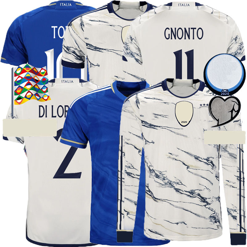 

2023 italy soccer jerseys fans version maglie da calcio TOTTI VERRATTI CHIESA Training suit Italia 23 24 football Shirts T LORENZO Men set kit uniform Per match, Purple