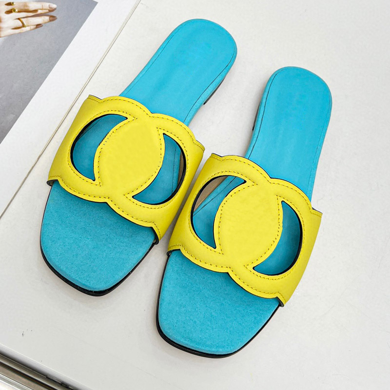 

Fashion designer slippers ladies sandals slippers, metal buckle leather sexy high heels non-slip wear-resistant 35-44 yard belt box, Thick red heel