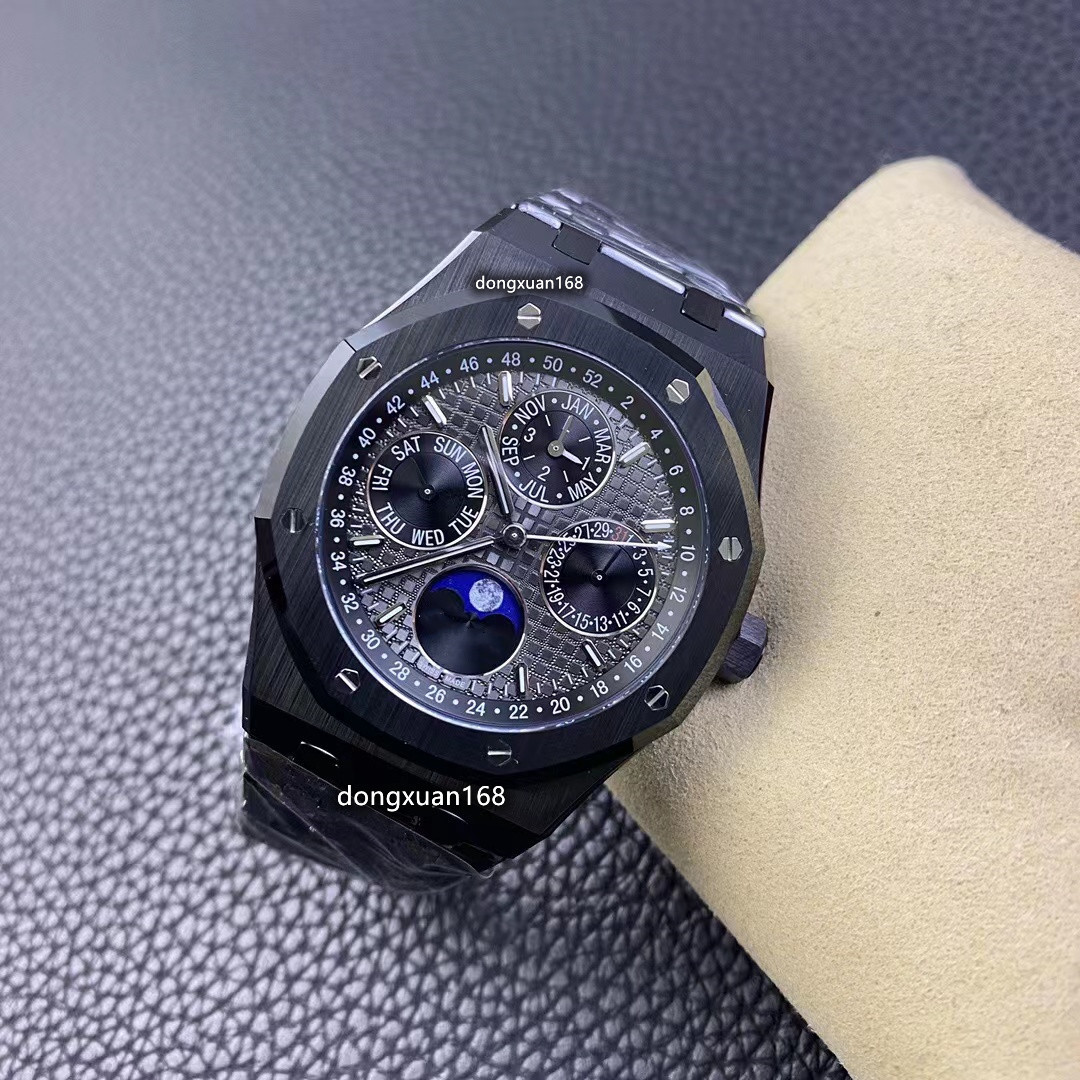 

APS 26579 Black ceramic White ceramic wrist watch Diameter 41mm thick 10.5 mm all-in-one 5134 automatic chain movement sapphire glass mirror water resistant, As shown
