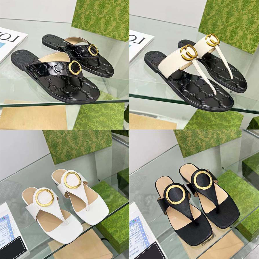 

Sandals Fashion luxury brand Designer Slipper Women Men house Flip flops leather Classics Dearfoam Sandal Slippers Double buckle Flat Stylish shoes fuzzy Slide, With box