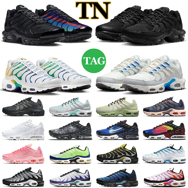 

tn plus 3 terrascape running shoes tns Atlanta Unity Bred Reflective UNC Hyper Blue Triple Black Women Mens Trainers Sports Sneakers Outdoor Tennis, Oreo