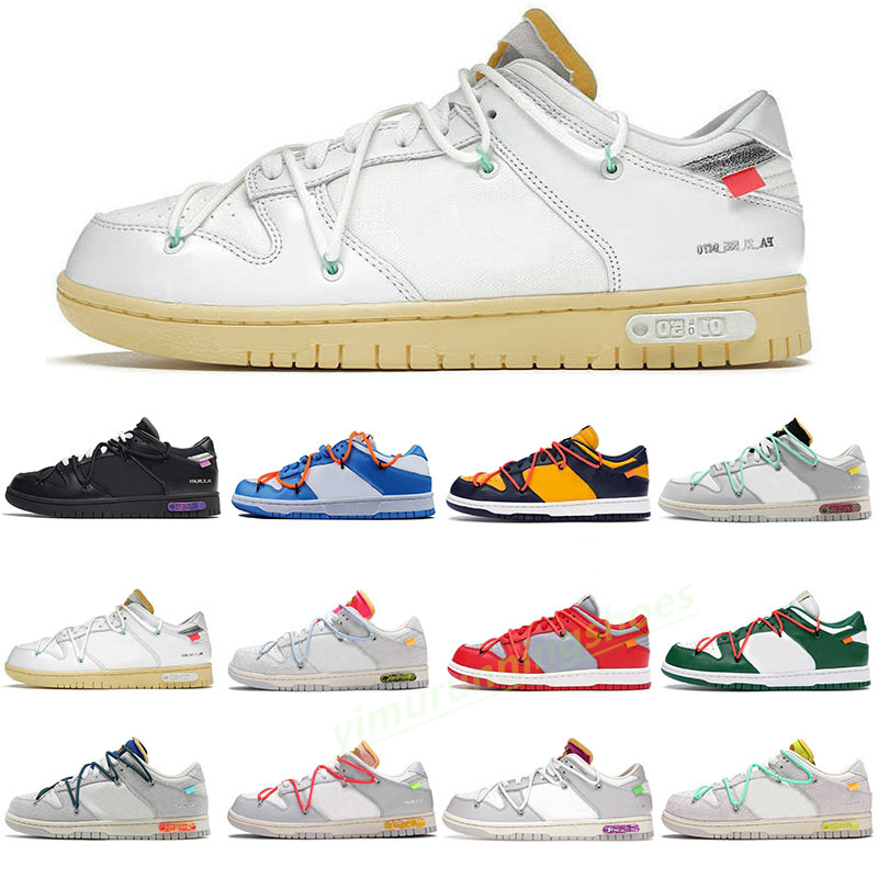 

New Designer Ow Men Women Running Sports Shoes No.1-50 Lot the Offs White Sb Dunks Low Skate University Blue Fragment Skate Platform Shoe Y6, Color 15
