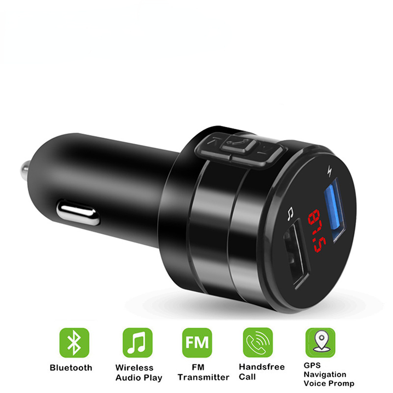 

Car Bluetooth FM Transmitter Modulator 3.1A Dual USB Ports Car Charger Adapter MP3 Player Wireless Audio Receiver Handfree Kit