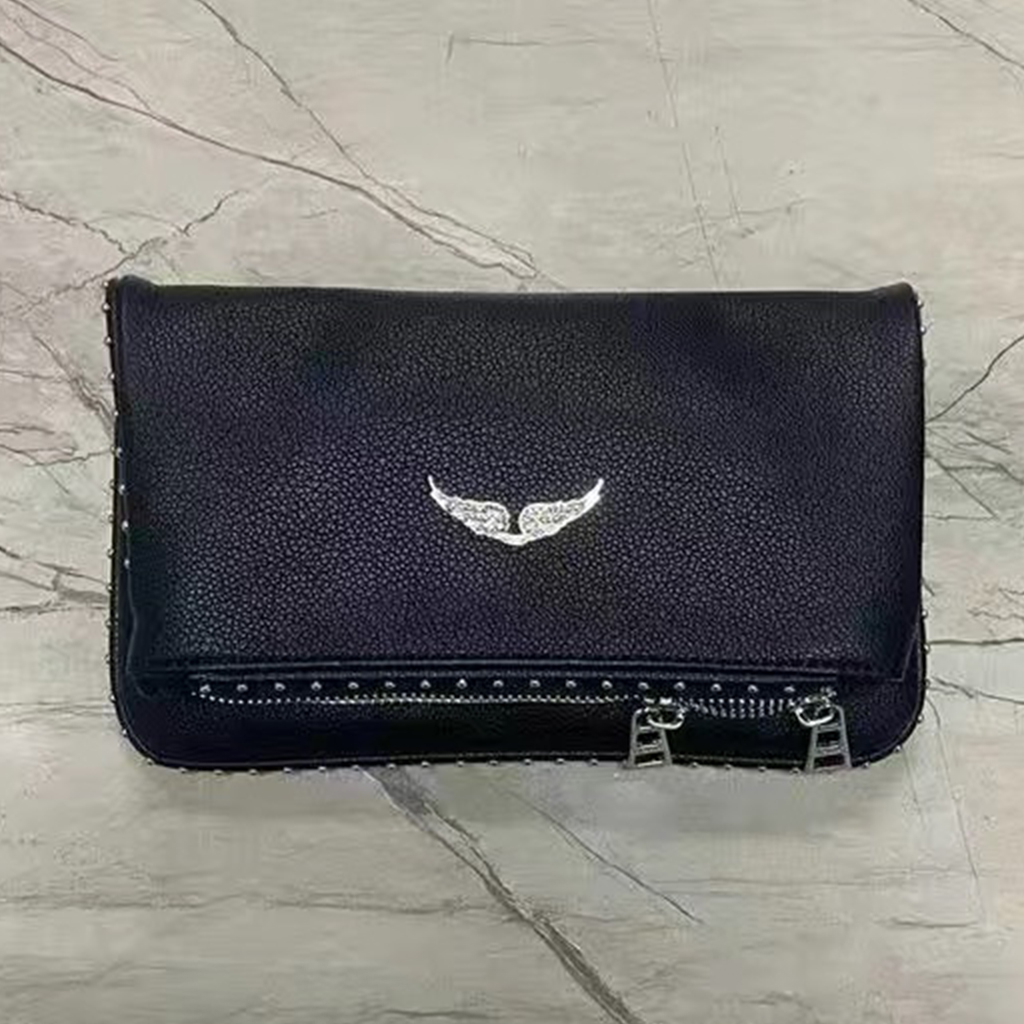

Handbag Luxury Designers Bags Zadig Voltaire Shoulder Flap Crossbody Chain Bag zv Inlaid Diamond Wing Handbag Wallets Totes Beads Chains Hasp Square Purse, Package