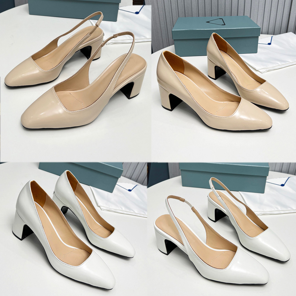 

2023s Famous Brand Womens Dress Shoes Single shoe Open heel High Heels Block heel Fashion Classic Professional high heels Baotou Shoes heels shoes 35 42 Large size