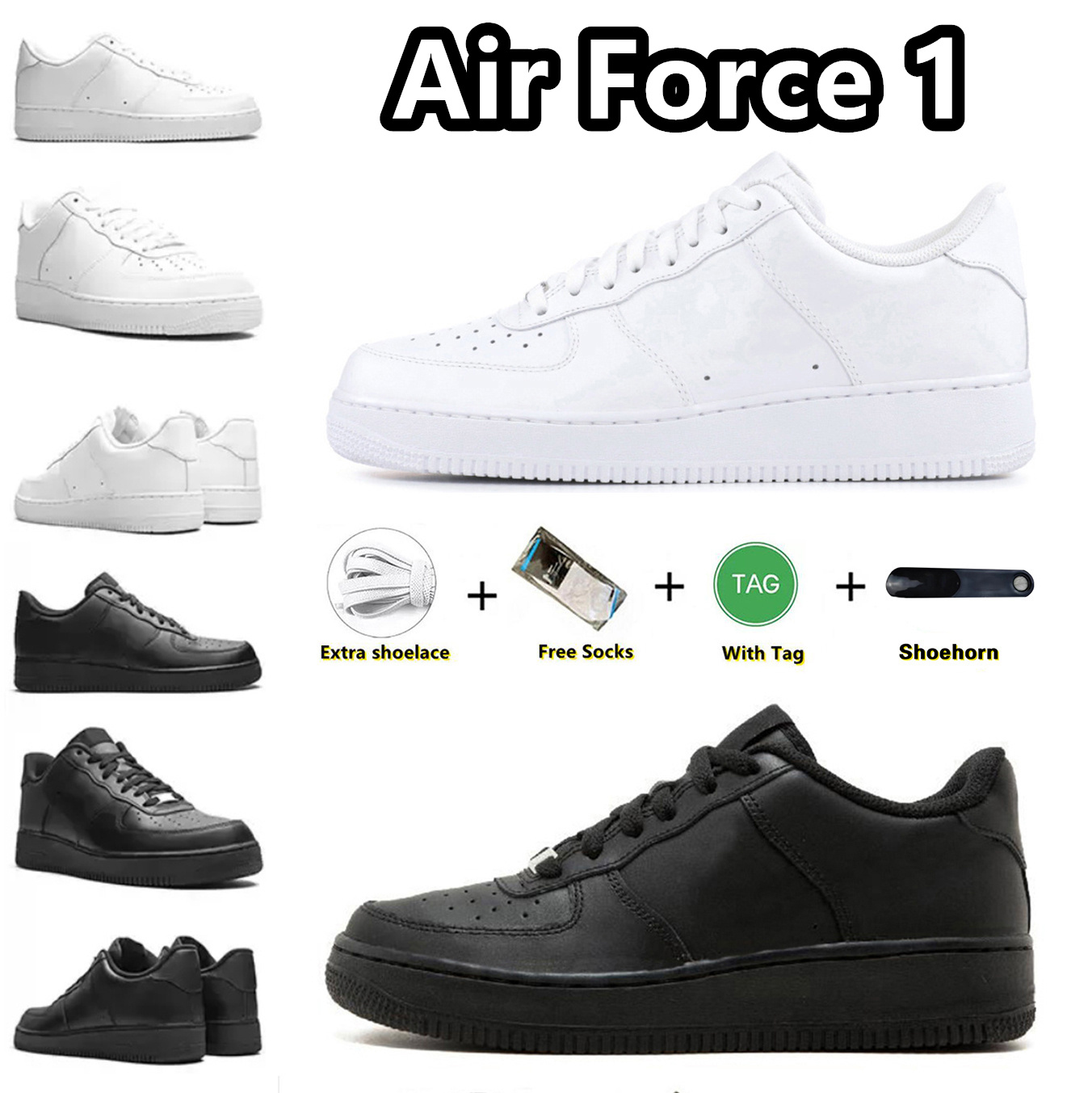 

airforce 1 Casual Shoes af1 low airforce Air''forces 1 white af1 low airforce Air''forces 1 white Black airforce 1 airforce one Trainer Sneakers for Men and Women, Item#2
