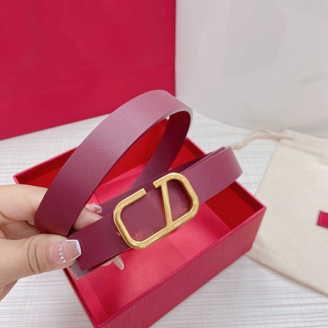 

Luxury Women Belt Fashion Vintage Letter V Pure Copper Buckle Dress Accessories Thin Waist Belts Top Designer Belt Width 2.0cm High-quality Match Gift Box, Figure