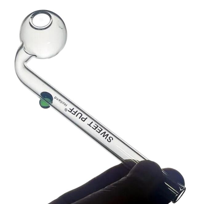 

14cm 5.5 inches hookahs with logo Curved glass pipes Oil Burners Pipes Different Colored Balancer rig dab smoking