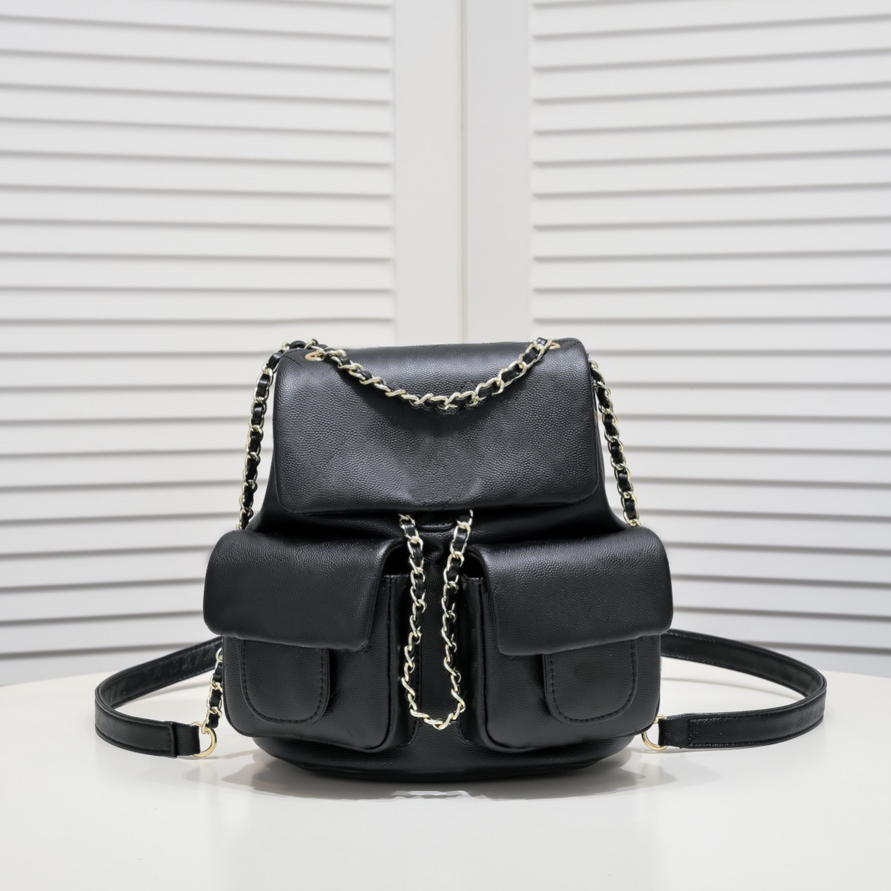 

Designers Women Backpack Fashion Diamond suture Leather Handbag Outdoor Sports Travel Drawstring Retro Chain Backpacks Storage Crossbody Bags, Size: 21x20x12 cm