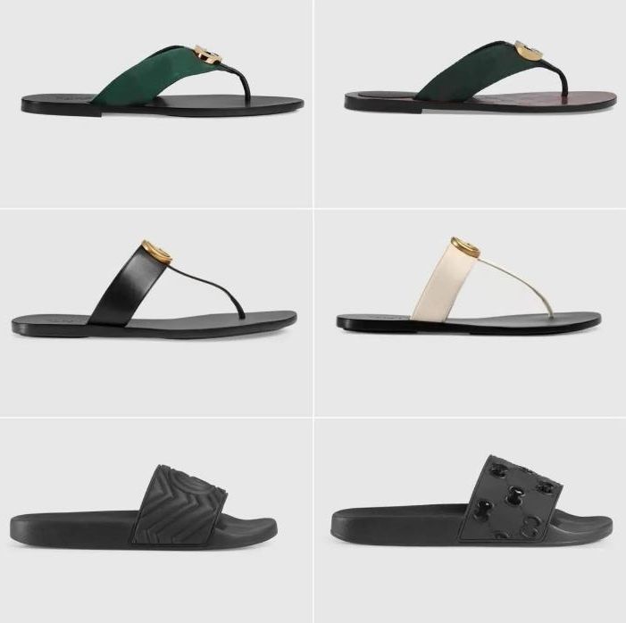 

2023 Slipper Designer Slide Summer sandals Fashion Men Beach Indoor Flat Flip Flops Leather Lady Women Shoes Ladies Slippers Size 35-45 with box