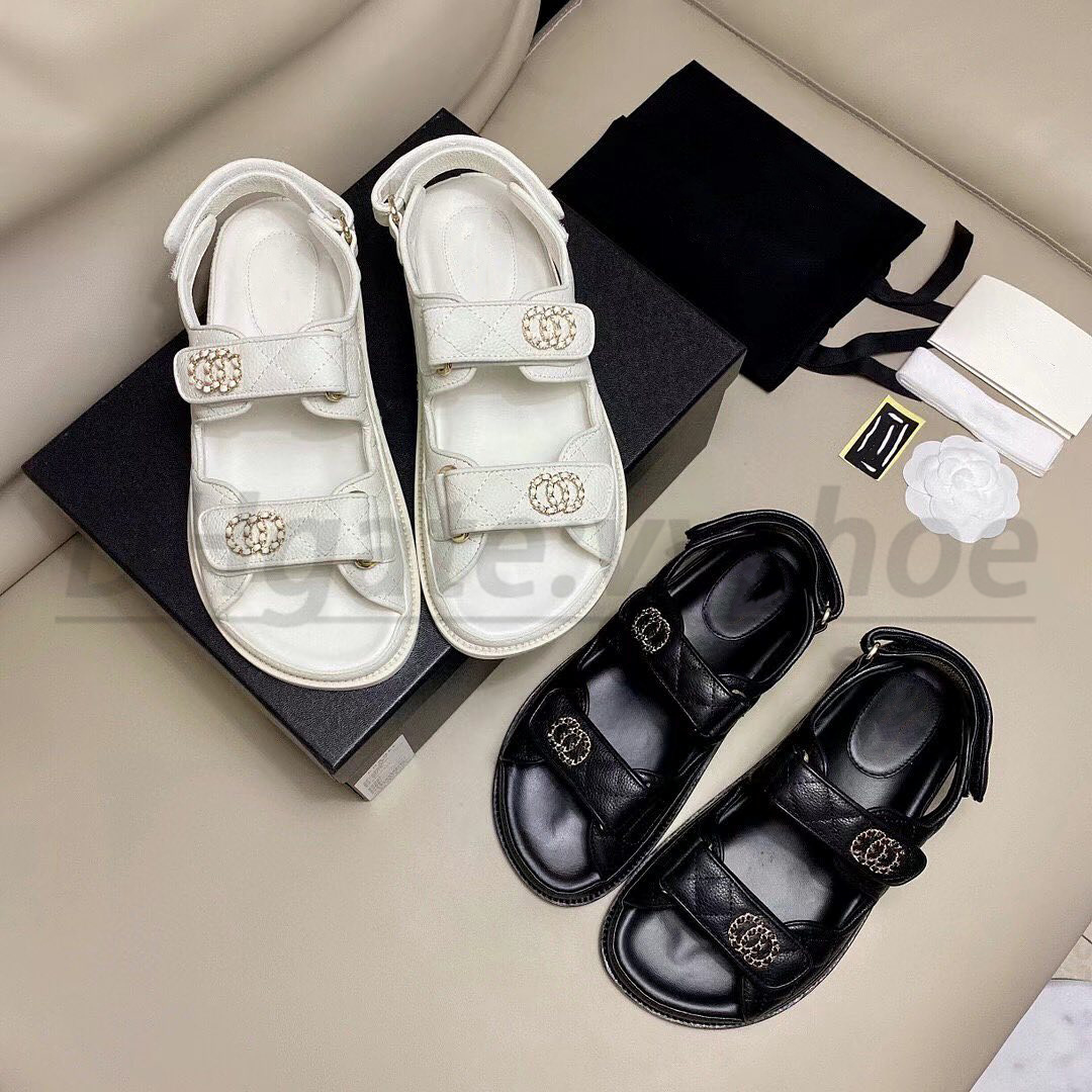

hot luxury sandal famous designer woman slide leather flat man shoe tweeds fabrics Grained Laminated with box easy to wear fast shipping Slipper, #2