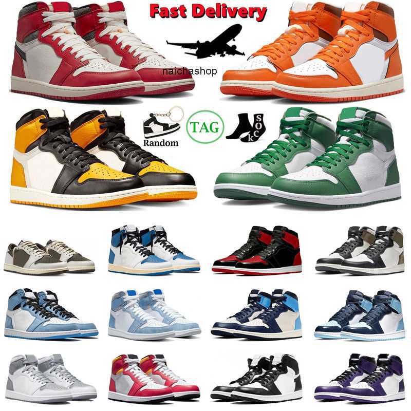 

Classic Jumpman 1 High OG Basketball Shoes Travis Scotts 1 Low Reverse Mocha Taxi Starfish Lost Found Gorge Green Chicago Mens Trainers JORDEN JORDON, #19