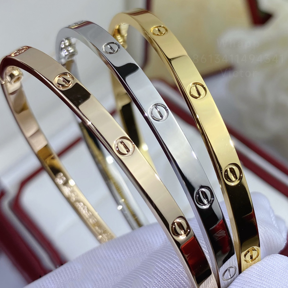 

Thin Love bangl gold plated bangle Ladies bracelet for woman designer Official replica T0P quality highest counter quality fashion classic style exquisite gift 008
