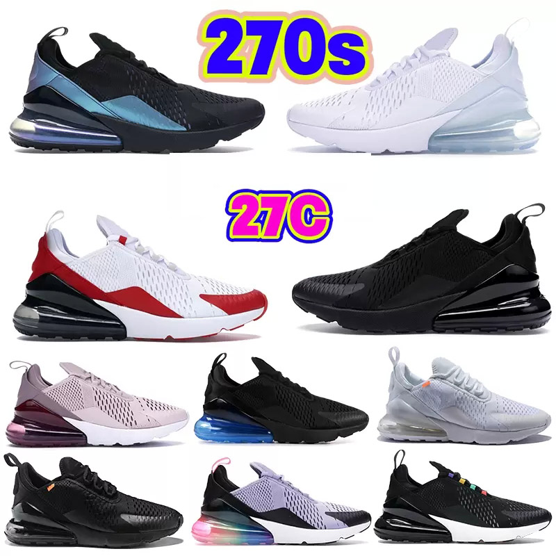 

270s Designer Men Women Running shoes Triple 27C White Black Oreo Barely Rose Dusty Cactus Photo Blue University trainers outdoor sneakers