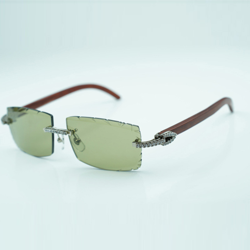 Medium diamond cool sunglasses 3524031 with natural original legs and 57 mm cut lens-image-853293939