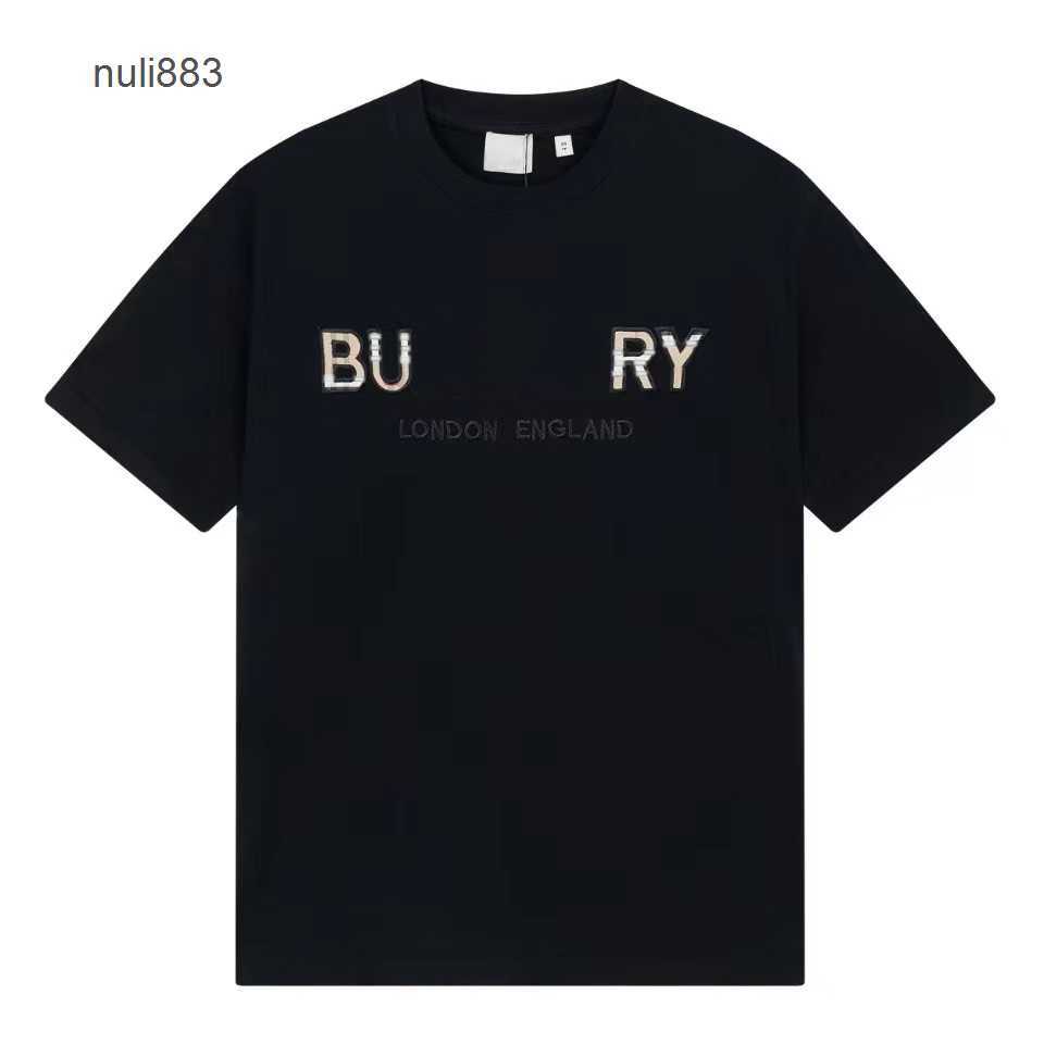 

MMS burberrys buryrerys monogrammed for burbrerys short Designer shirt with T-shirt print Casual sleeve top sale T luxury Mens hip hop clothing European size XS-L 01, White