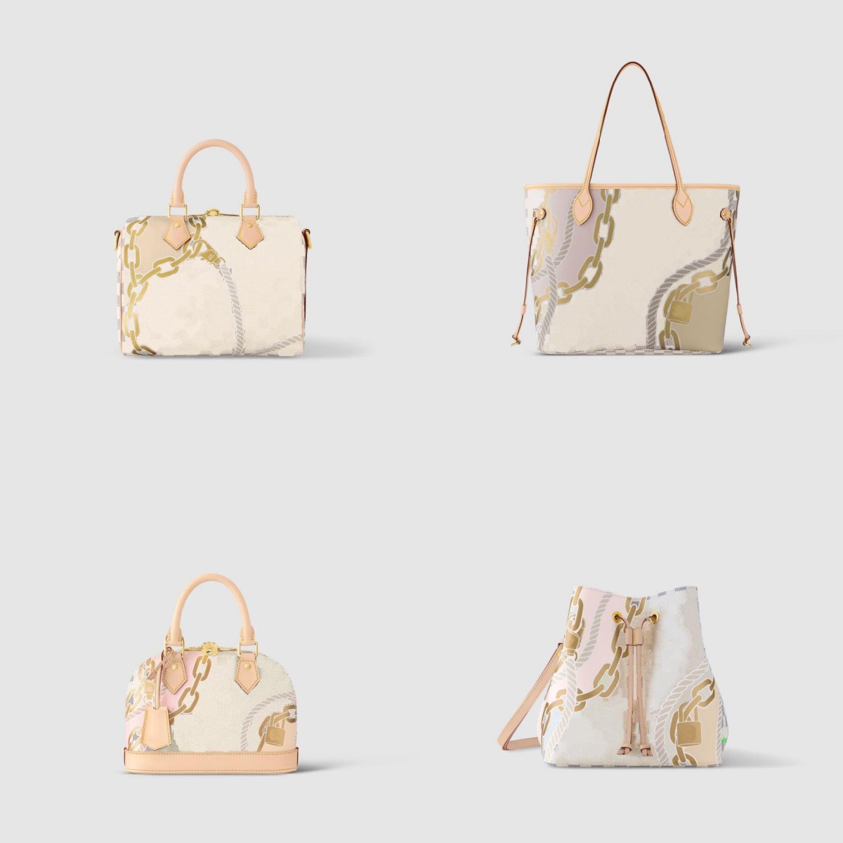 

Never MM Totes Bag Speedy 25 Alma BB Neo MM Nautical Print Series Damier Azur Canvas Designers Handbag Luxury Purse N40471 N40473 N40474, Never 32cm