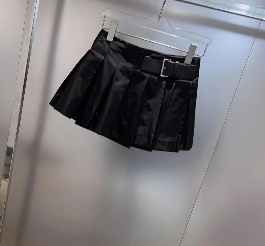 Skirts Early Spring Pleated Half Skirt High Waist Design Immediately Elongated Body Shape-image-853376591