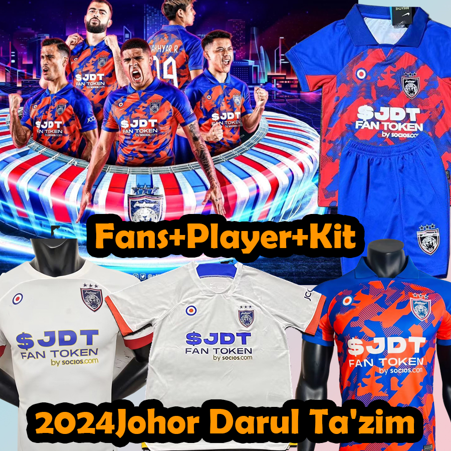 

2024 Johor Darul Ta'zim F.C. Soccer Jerseys 2023 2024 JDT #19 AKHYAR.R Malaysia Super League23/24 Home Red Away White men fans player football shirt uniform top, 23-24 home