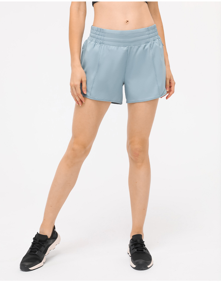 

ll Womens Yoga Shorts Outfits High Waist Exercise Fitness Wear Short Pants Girls Running Elastic Pants Sportswear Prevent Wardrobe LLDK091, Black