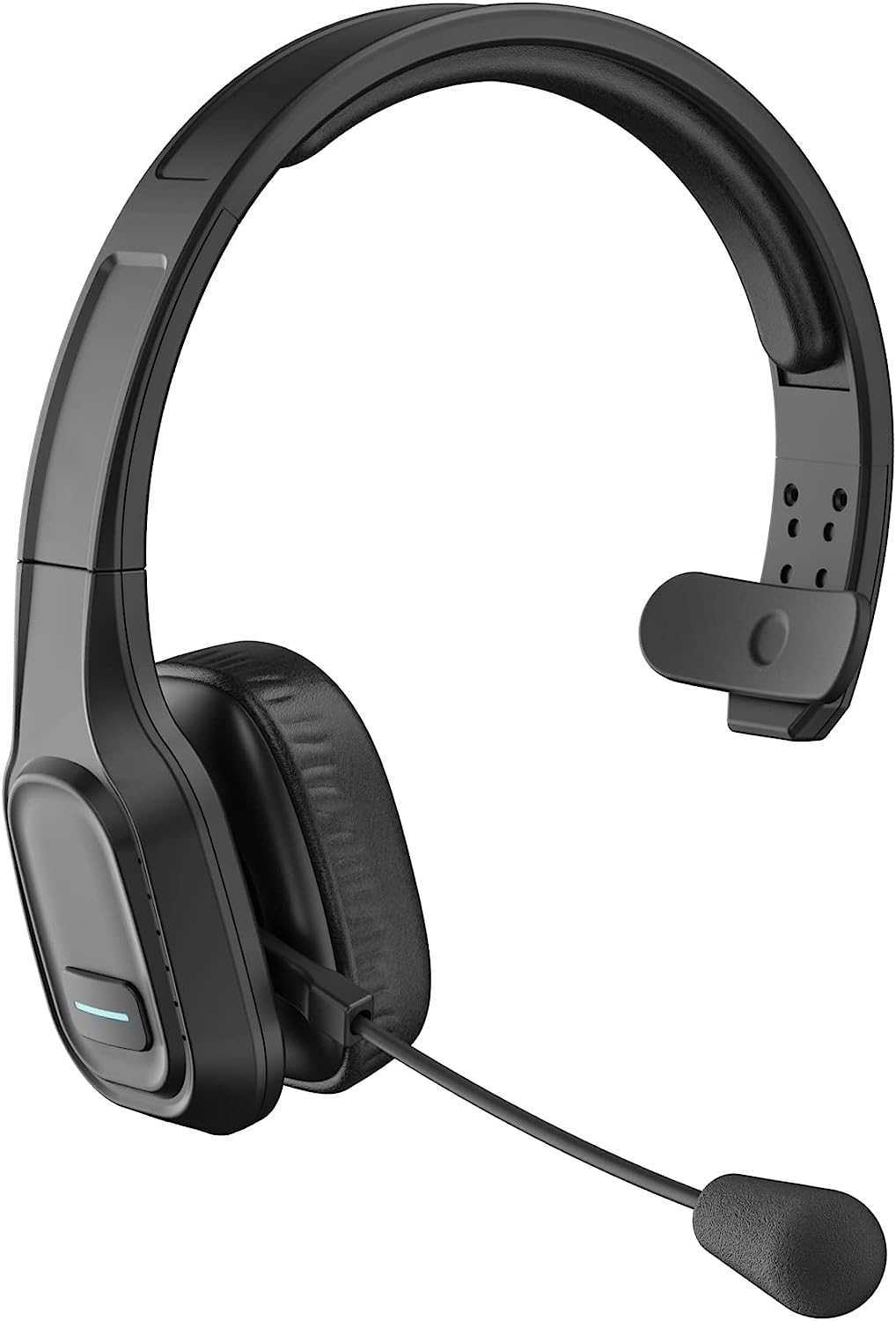 

Trucker Bluetooth Headset V50 Wireless Headset with Noise Can celing Mute Mic rophone for Cel l Phones On Ear Blue tooth Head phone for Computer Zoom Meetings, Black