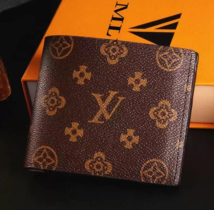 M60895 Luxury Designer Men's Short Compact Multiple Wallet Mono Gram Canvers Receipt Brand Name Bifold wallet Free Shipping Good Quality