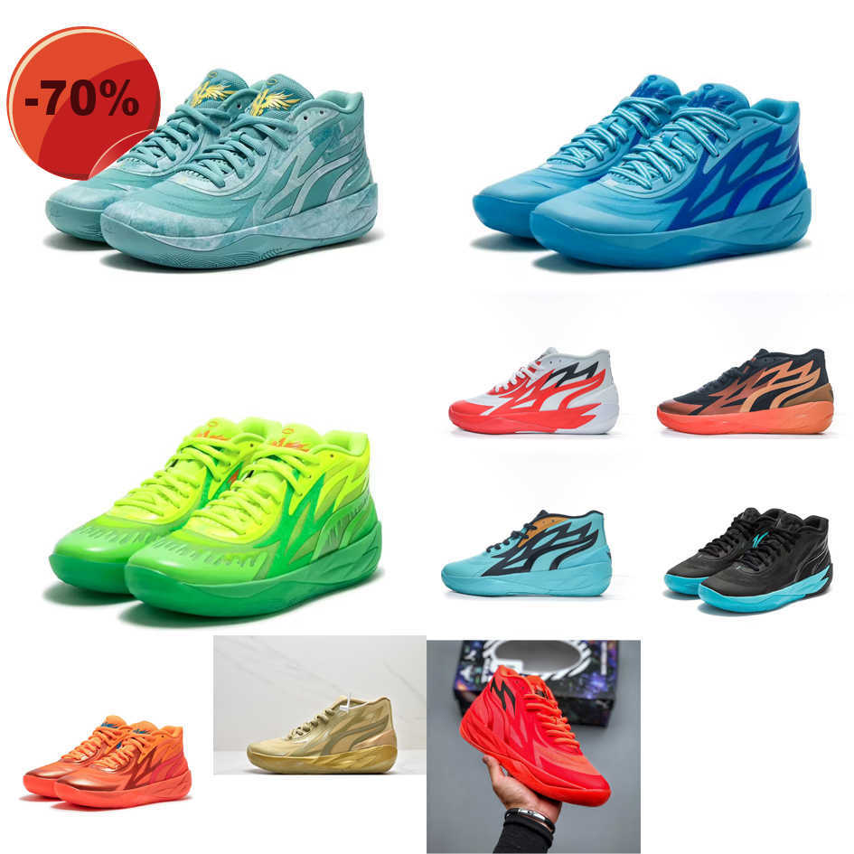 

lamelo Mens ball MB. 02 basketball shoes Roty Slime Jade Phenom Rick Green and Blue Morty Red Black Gold ELEKTRO AQUA sneakers tennis with box, Blue black