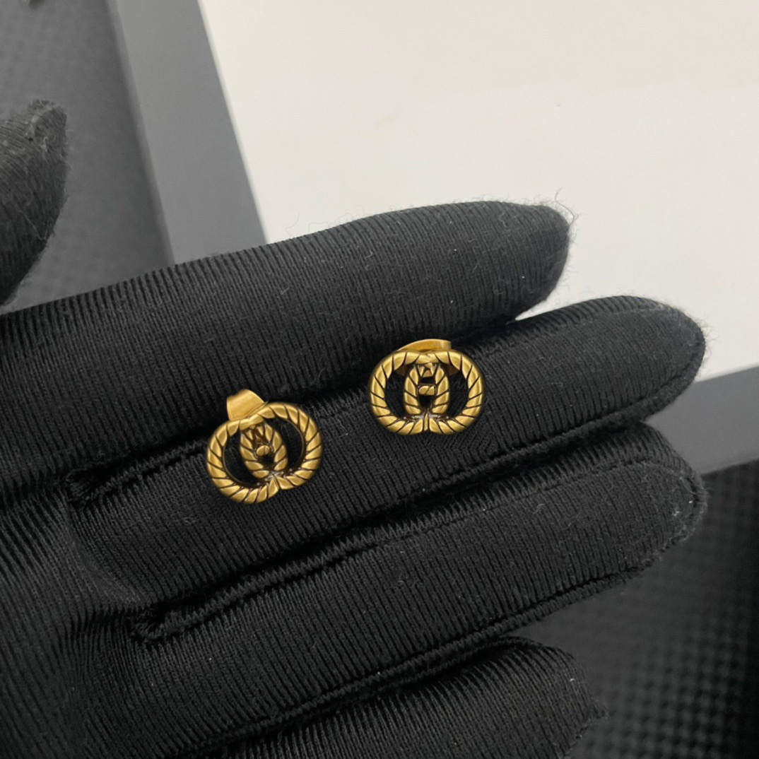 

Designer Earring Letter Double G Logo Stud Earing Luxury Women Fashion Hoop Jewelry Metal GGity Crystal Pearl Earring