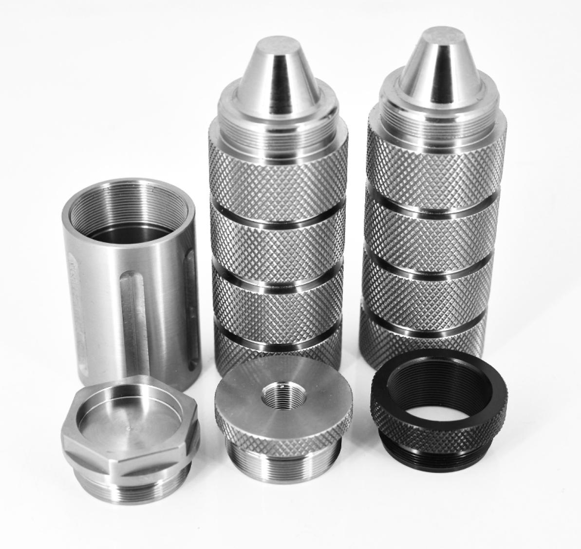 

Tactical Accessories 10 Inch L 158 Inch OD Titanium GR5 Modular Cleaning Solvent Trap kit 1375x24 TPI with 12x28 End Cap3401319