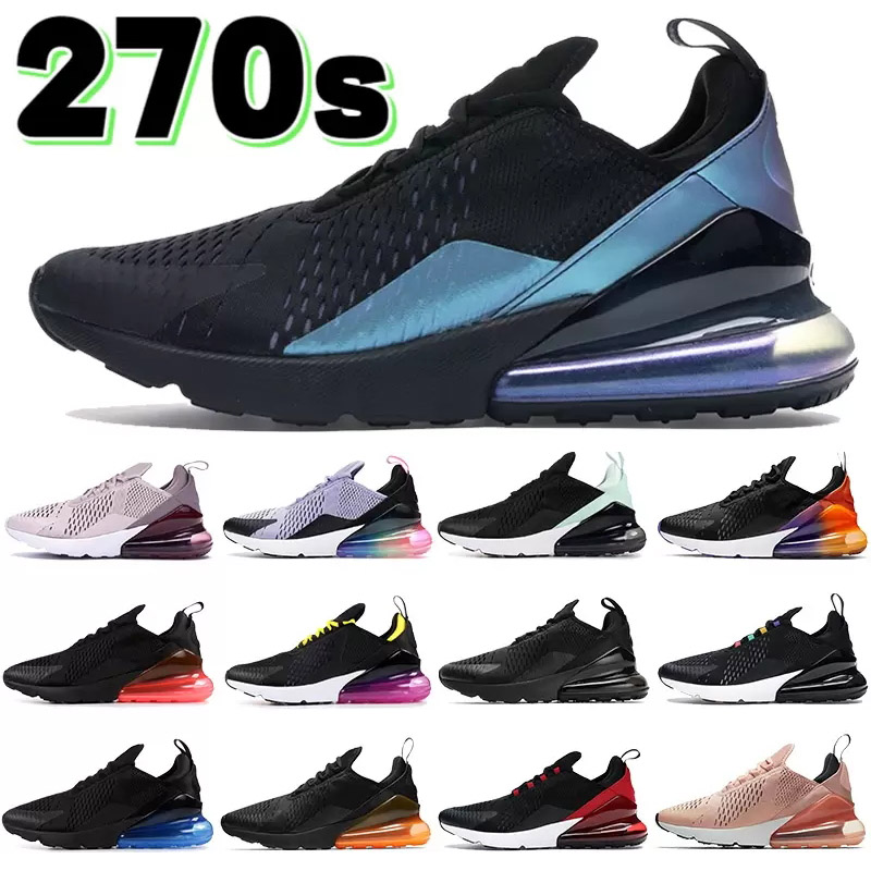 

2023 Sports 270 Running Shoes Triple Black White Mesh Pink Red Barely Rose Platinum Volt 27C 270s Men Women Tennis Trainers Sneakers Eur 36-45, 16