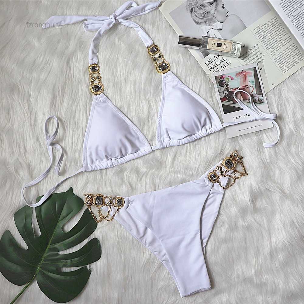 

Women' Swimwear 2021 New Crystal Sexy Metal Accessories Bikini Ncti