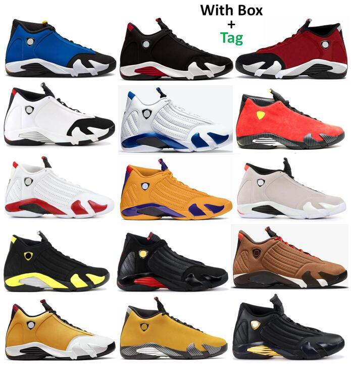 

14 14s Basketball Shoes Black Toe Laney Bred Winterized Desert Sand Gym Red Suede Last Shot Thunder Candy Cane Hyper Royal Fortune Ginger DMP Men Sneakers