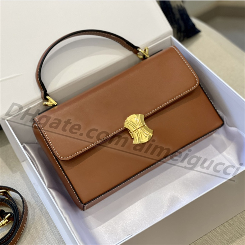 

Top quality Genuine leather bag TEEN TRIOMPHE Shoulder Bag Women's men tote flap cross body Bags Luxury Designer woman fashion Evening Camera Cases purse handbag, Black