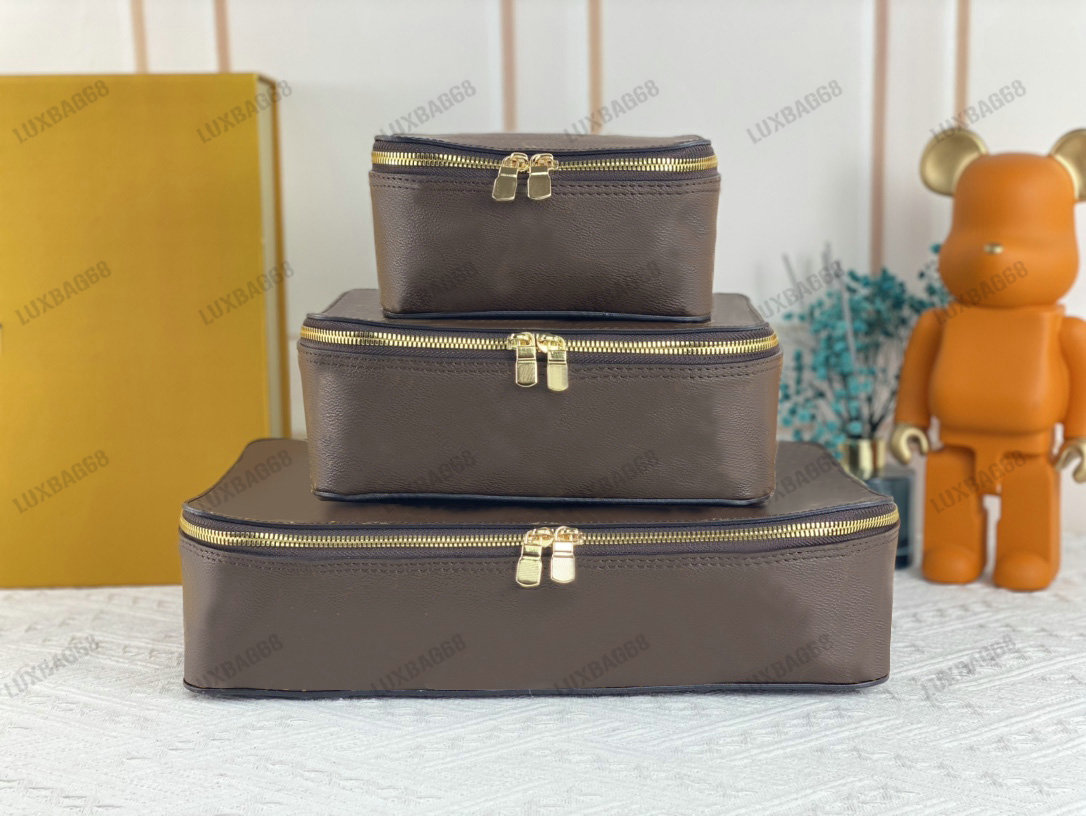 M43690 M43688 M43689 Cube d'emballage PM MM GM Men Sac de voyage Monogams Damier Pattern Storage Boîte de bijoux