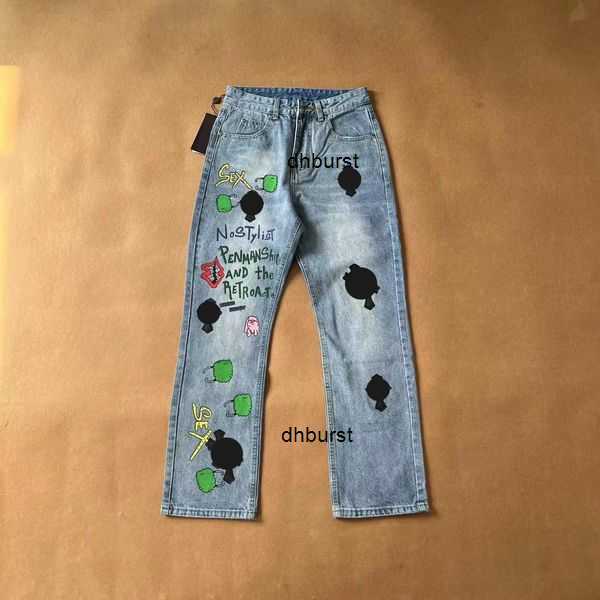 

Men's Jeans Designer Make Old Washed Chrome Straight Trousers Heart Letter Prints for Women Men Long Style 2023 Sweatpants Pants Hot Styledxqd