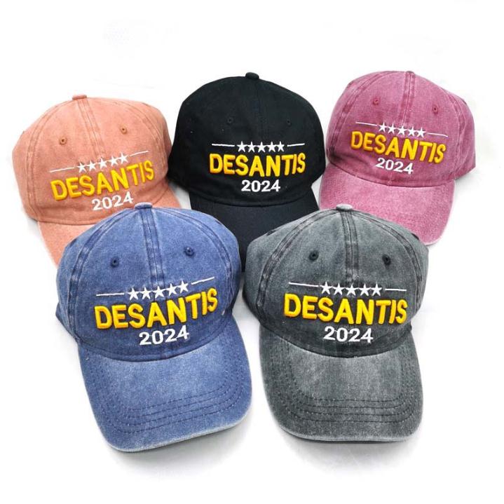 

5 colors desantis party supplies cap cotton breathable 2024 baseball hat DF132, Multi