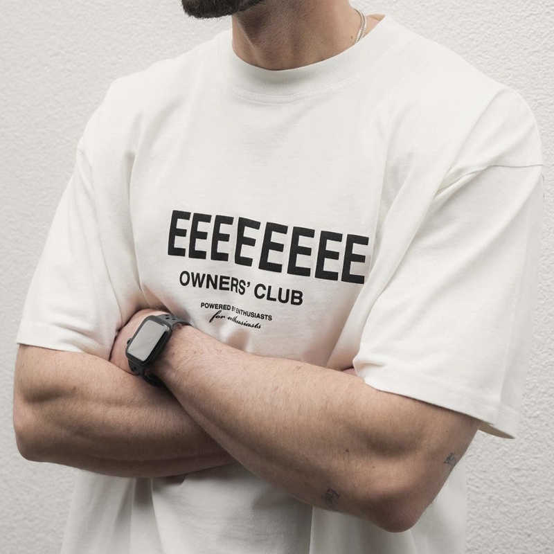 

2023 REPRREESENT OWNER' CLUB Printed Tee Fashion Man Women VINTAGE BLUE T-shirt Summer Hip Hop Highstreet FZTX2311, Gray