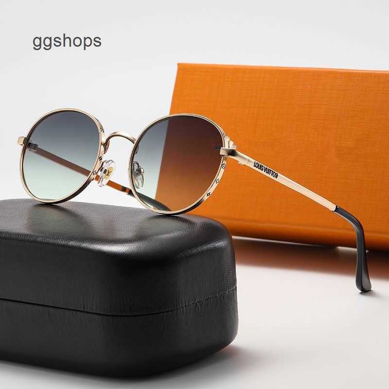 

Fashionable metal oval small frame sunglasses for men and women wild outdoor street photography sunglasses for drivers business sunglasses