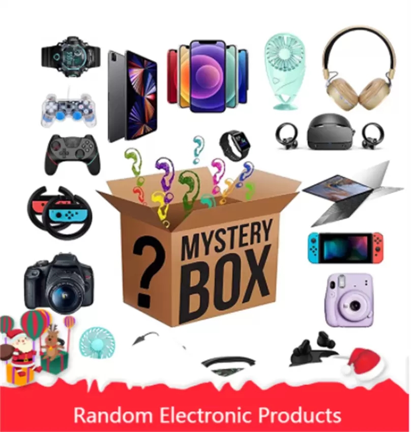 

Headsets Lucky Bag Mystery Boxes There is A Chance to Open: Mobile Phone, Cameras, Drones, GameConsole,SmartWatch, Earphone More Gift, White