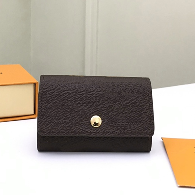 

Key pouch Wallets Designer Luxury Men women multicolor leather classic 6 keys holder cover fashion buckle chains Coin pocket key chain bags purses box, Flower