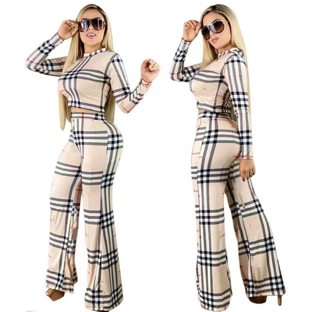 

Womens Pants Set Brand Designer B European and American Womens New Printed Long Sleeve Pants Sexy And Beautiful Set Sportswear 2023, Gift box