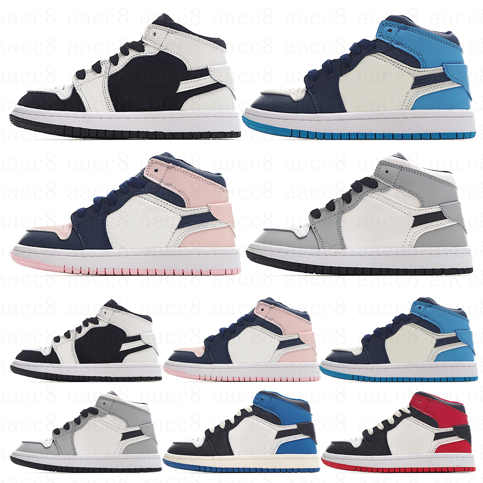 

kids shoes Jumpman 1s high athletic sneakers casual sports children's shoes outdoor J1 High top stitching co branded style size 24-37.5 HJCI3