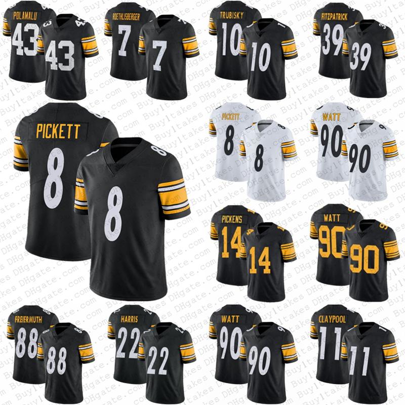 

Jersey Pittsburgh''Steelers''Najee Harris 8 Kenny Pickett TJ Watt George Pickens Jerseys Trubisky Ben Troy Polamalu Mink, Youth
