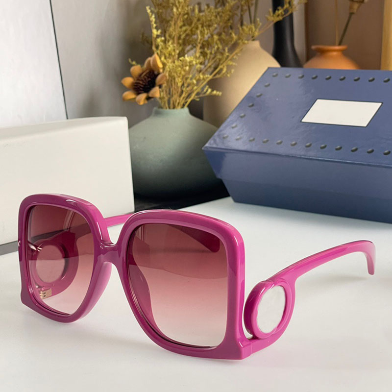 sunglasses Women Wide Temple Hollow Double Letter Link eyeglasses Square oversize Sunglasses 1326 Luxury Brand Men reunion magical acetate design-image-853513140