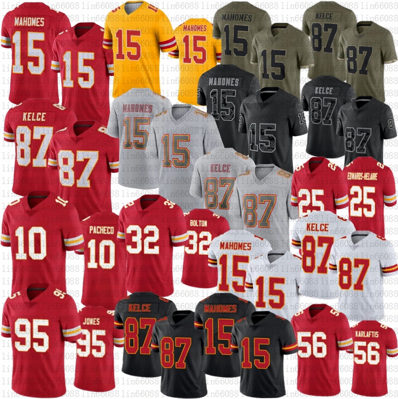 

Patrick Mahomes Chiefes football Jersey Chris Jones Kadarius Toney Isiah Pacheco Nick Bolton Reid Travis Kelce George Karlaftis, Men