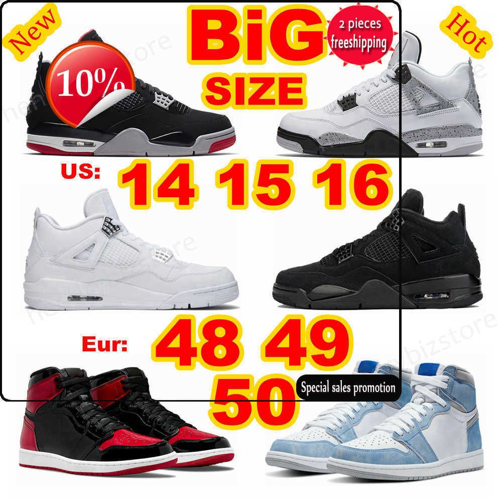 

OK 2023 top ogNEW Big Long Size 14 15 16 4S Basketball Shoes 4 Motorsports Cement White Oreo Metallic Red Thunder Jumpman Eur 48 49 50 1S Chicagos Patent Bred, 1 color#5
