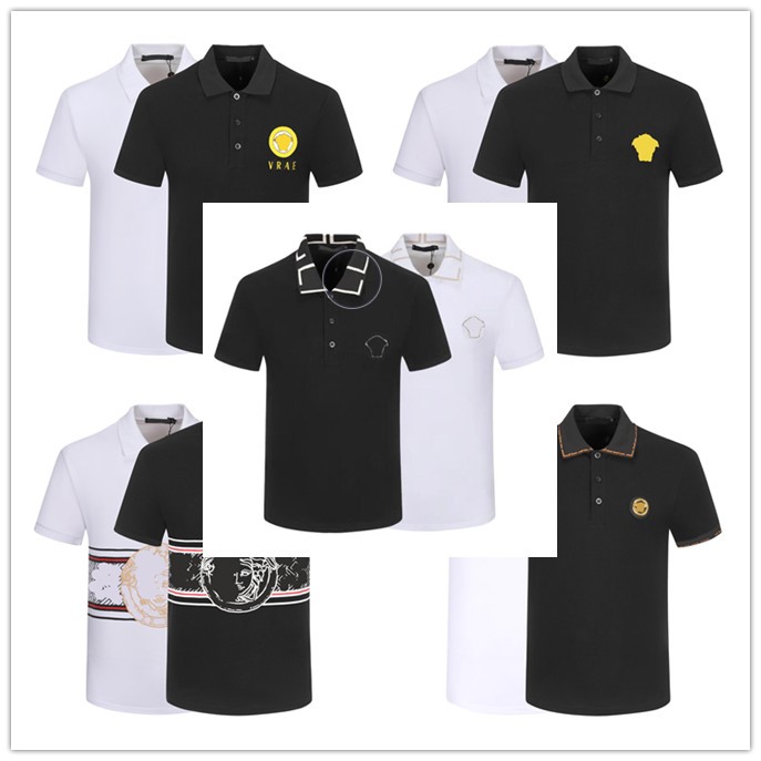

2023 Newest Designer Men's Polos Slim-Fit Stand Collar Embroidery Luxury Polo Shirts Summer Casual Anti-Wrinkle Breathable Pure Cotton Tops Tees for Mens