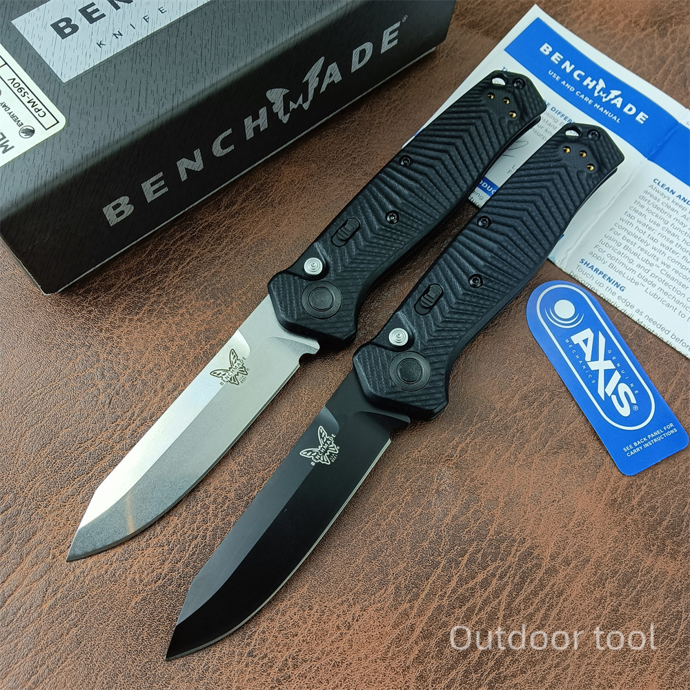 

Benchmade Mediator AUTO 8551 8551BK Pocket Knife 3.30" S90V Plain Blade Black G10 Handles Tactical Outdoor Hunting Camping EDC Survival BM 535 3300 9400 Folding Knives