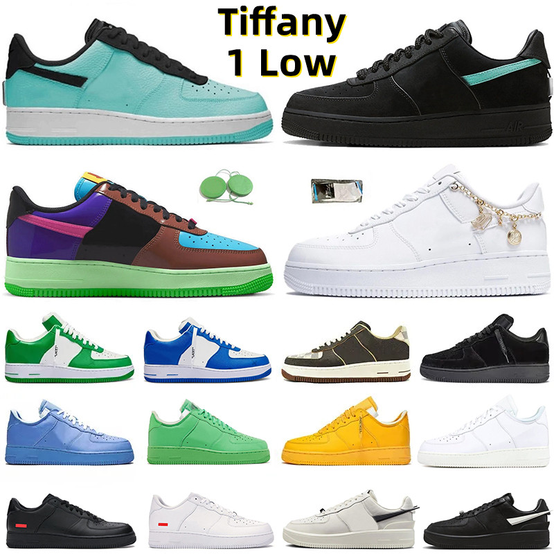 

Tiffany x 1 Low Men Running Shoes Sneaker Undefeated AMBUSH Lucky Charms Paisley Black Skeleton Team Royal University Blue Green Stussys Women Trainers Sports shoe, 19